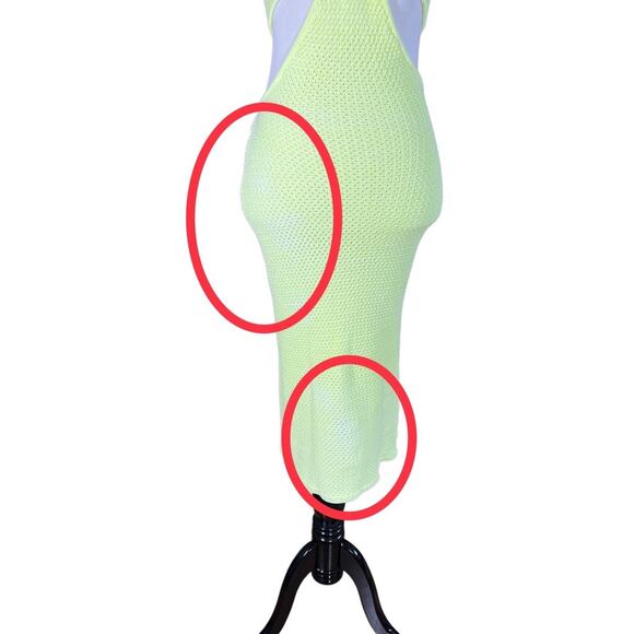 NWT Victor Glemaud Sleeveless Dress in Neon Green XS - Picture 6 of 9